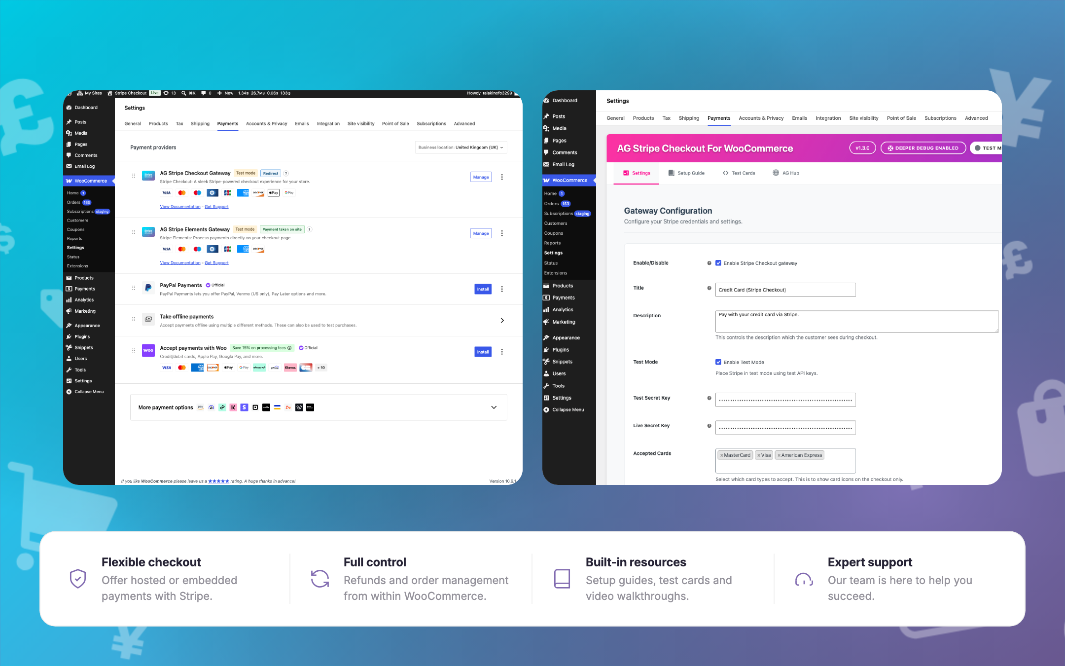 Take Stripe payments, your way