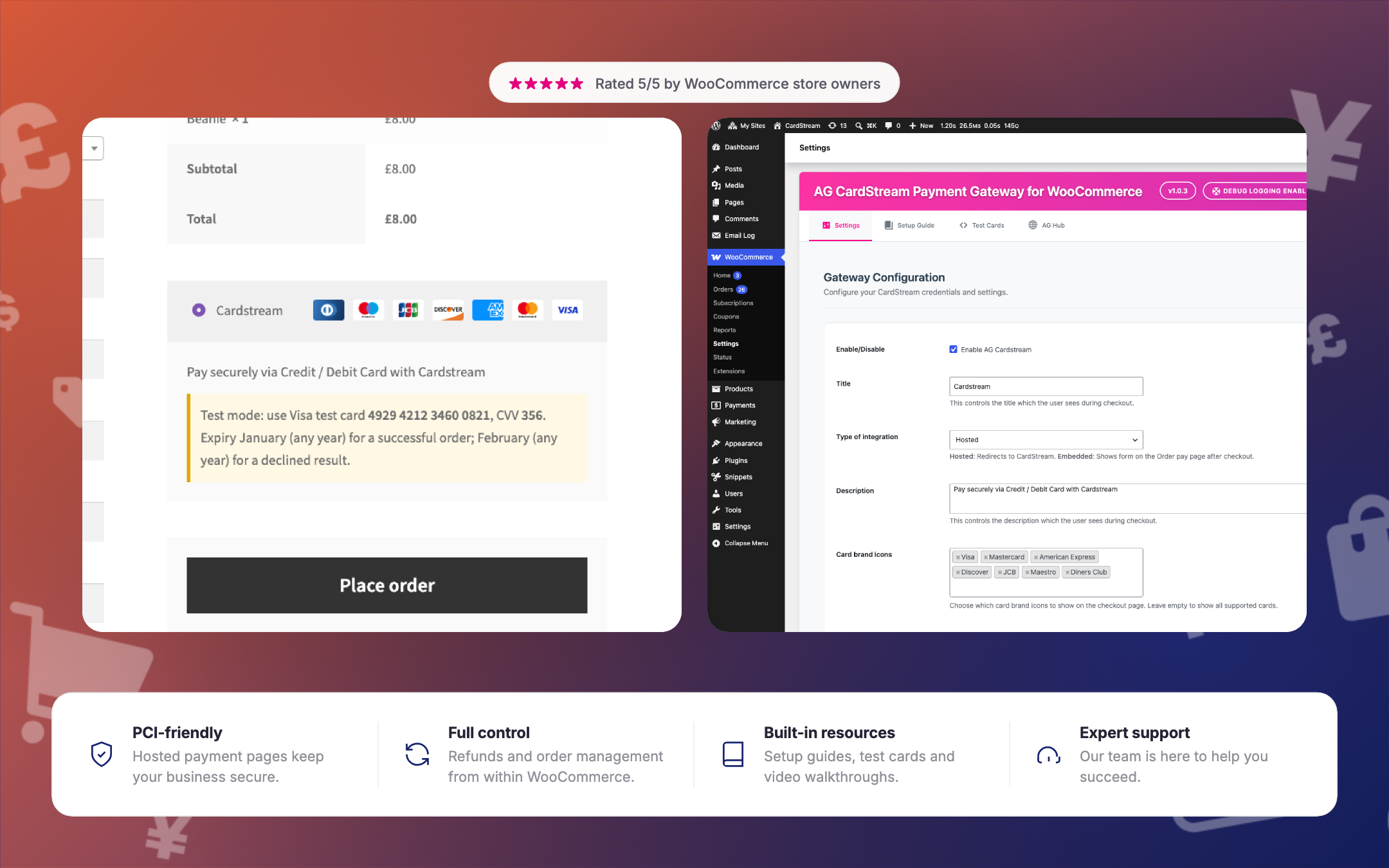 Accept Cardstream payments with WooCommerce